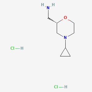 [(2S)-4-Cyclopropylmorpholin-2-yl]methanamine;dihydrochloride