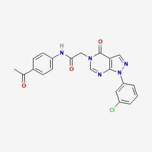 N-(4-acetylphenyl)-2-(1-(3-chlorophenyl)-4-oxo-1H-pyrazolo[3,4-d]pyrimidin-5(4H)-yl)acetamide