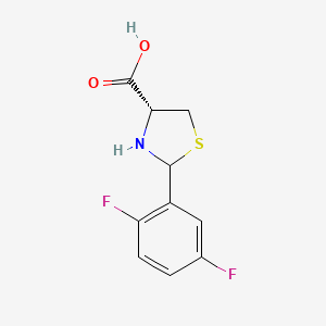(4R)-2-(2,5-difluorophenyl)-1,3-thiazolidine-4-carboxylic acid