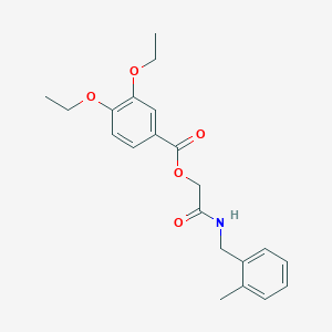 molecular formula C21H25NO5 B2420174 {[(2-Methylphenyl)methyl]carbamoyl}methyl 3,4-diethoxybenzoate CAS No. 1295027-45-0