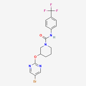 3-((5-bromopyrimidin-2-yl)oxy)-N-(4-(trifluoromethyl)phenyl)piperidine-1-carboxamide
