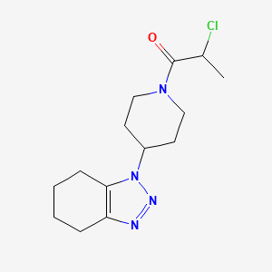 molecular formula C14H21ClN4O B2420200 2-Chloro-1-[4-(4,5,6,7-tetrahydrobenzotriazol-1-yl)piperidin-1-yl]propan-1-one CAS No. 2411222-08-5