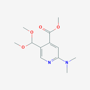 molecular formula C12H18N2O4 B2420224 Methyl 5-(dimethoxymethyl)-2-(dimethylamino)pyridine-4-carboxylate CAS No. 2413905-09-4
