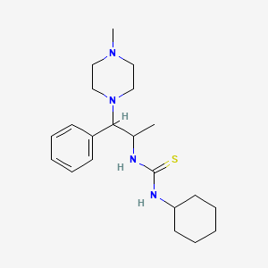 molecular formula C21H34N4S B2420229 1-Cyclohexyl-3-[1-(4-methylpiperazin-1-yl)-1-phenylpropan-2-yl]thiourea CAS No. 868228-41-5