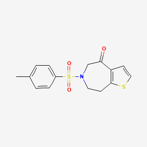 molecular formula C15H15NO3S2 B2420230 6-(4-Methylbenzenesulfonyl)-4H,5H,6H,7H,8H-thieno[2,3-d]azepin-4-one CAS No. 102996-98-5