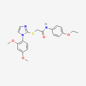 molecular formula C21H23N3O4S B2420231 2-[1-(2,4-dimethoxyphenyl)imidazol-2-yl]sulfanyl-N-(4-ethoxyphenyl)acetamide CAS No. 893388-33-5