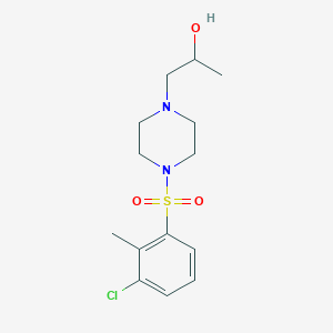 molecular formula C14H21ClN2O3S B2420235 1-(4-((3-Chloro-2-methylphenyl)sulfonyl)piperazin-1-yl)propan-2-ol CAS No. 1396850-89-7