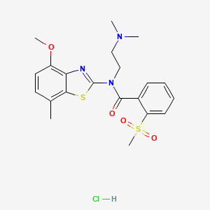 N-(2-(dimethylamino)ethyl)-N-(4-methoxy-7-methylbenzo[d]thiazol-2-yl)-2-(methylsulfonyl)benzamide hydrochloride