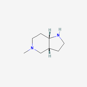 molecular formula C8H16N2 B2420252 rac-(3aR,7aS)-5-methyl-octahydro-1H-pyrrolo[3,2-c]pyridine CAS No. 2364619-28-1