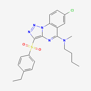 molecular formula C22H24ClN5O2S B2420262 N-Butyl-7-chloro-3-(4-ethylbenzenesulfonyl)-N-methyl-[1,2,3]triazolo[1,5-A]quinazolin-5-amine CAS No. 904582-31-6