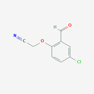 molecular formula C9H6ClNO2 B2420269 2-(4-Chloro-2-formylphenoxy)acetonitrile CAS No. 125418-96-4