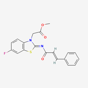 molecular formula C19H15FN2O3S B2420270 methyl 2-((Z)-2-(cinnamoylimino)-6-fluorobenzo[d]thiazol-3(2H)-yl)acetate CAS No. 865198-02-3