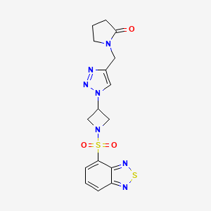 1-((1-(1-(benzo[c][1,2,5]thiadiazol-4-ylsulfonyl)azetidin-3-yl)-1H-1,2,3-triazol-4-yl)methyl)pyrrolidin-2-one