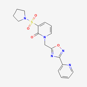 1-[(3-pyridin-2-yl-1,2,4-oxadiazol-5-yl)methyl]-3-(pyrrolidin-1-ylsulfonyl)pyridin-2(1H)-one