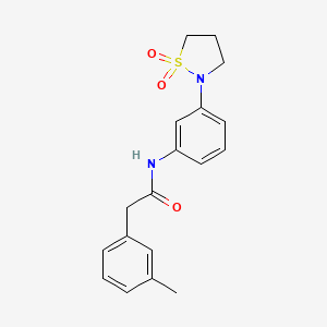 N-(3-(1,1-dioxidoisothiazolidin-2-yl)phenyl)-2-(m-tolyl)acetamide