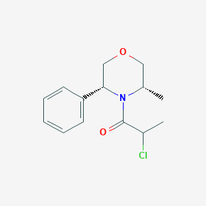 2-Chloro-1-[(3S,5R)-3-methyl-5-phenylmorpholin-4-yl]propan-1-one