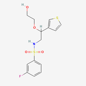 3-fluoro-N-(2-(2-hydroxyethoxy)-2-(thiophen-3-yl)ethyl)benzenesulfonamide