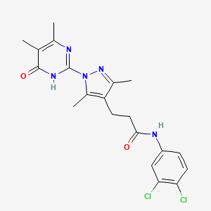 N-(3,4-dichlorophenyl)-3-(1-(4,5-dimethyl-6-oxo-1,6-dihydropyrimidin-2-yl)-3,5-dimethyl-1H-pyrazol-4-yl)propanamide