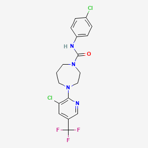 N-(4-chlorophenyl)-4-[3-chloro-5-(trifluoromethyl)pyridin-2-yl]-1,4-diazepane-1-carboxamide