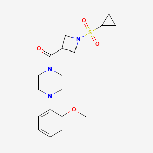 (1-(Cyclopropylsulfonyl)azetidin-3-yl)(4-(2-methoxyphenyl)piperazin-1-yl)methanone