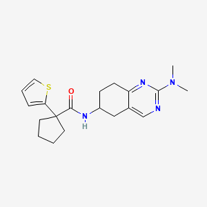 N-[2-(dimethylamino)-5,6,7,8-tetrahydroquinazolin-6-yl]-1-(thiophen-2-yl)cyclopentane-1-carboxamide