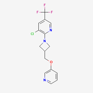 3-Chloro-2-[3-(pyridin-3-yloxymethyl)azetidin-1-yl]-5-(trifluoromethyl)pyridine