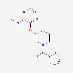 (3-((3-(Dimethylamino)pyrazin-2-yl)oxy)piperidin-1-yl)(furan-2-yl)methanone