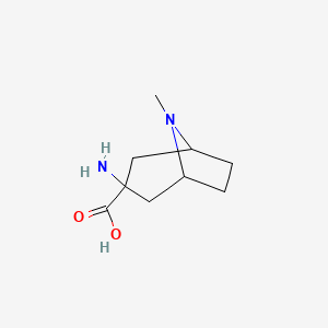 B2420343 3-Amino-8-methyl-8-azabicyclo[3.2.1]octane-3-carboxylic acid CAS No. 1132889-24-7