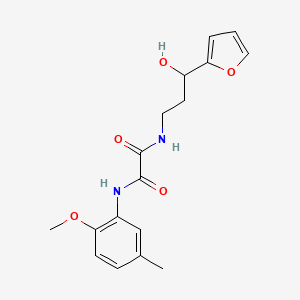 molecular formula C17H20N2O5 B2420357 N1-(3-(furan-2-yl)-3-hydroxypropyl)-N2-(2-methoxy-5-methylphenyl)oxalamide CAS No. 1421453-66-8