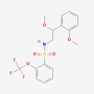 molecular formula C17H18F3NO5S B2420373 N-(2-methoxy-2-(2-methoxyphenyl)ethyl)-2-(trifluoromethoxy)benzenesulfonamide CAS No. 1788847-38-0
