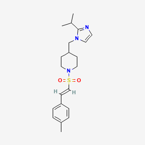 (E)-4-((2-isopropyl-1H-imidazol-1-yl)methyl)-1-((4-methylstyryl)sulfonyl)piperidine