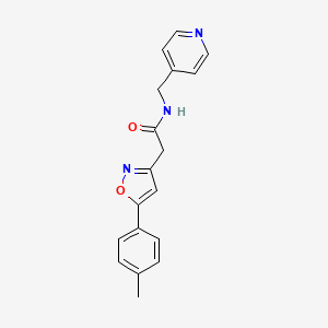 N-(pyridin-4-ylmethyl)-2-(5-(p-tolyl)isoxazol-3-yl)acetamide