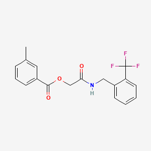 ({[2-(Trifluoromethyl)phenyl]methyl}carbamoyl)methyl 3-methylbenzoate