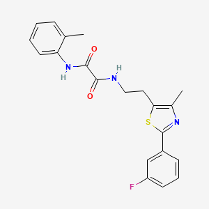 N-{2-[2-(3-fluorophenyl)-4-methyl-1,3-thiazol-5-yl]ethyl}-N'-(2-methylphenyl)ethanediamide