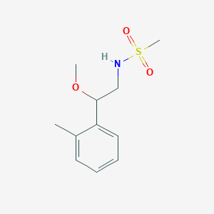 molecular formula C11H17NO3S B2420415 N-[2-METHOXY-2-(2-METHYLPHENYL)ETHYL]METHANESULFONAMIDE CAS No. 1797650-94-2