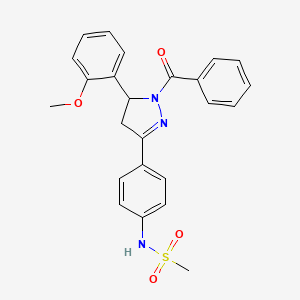 N-[4-[2-benzoyl-3-(2-methoxyphenyl)-3,4-dihydropyrazol-5-yl]phenyl]methanesulfonamide