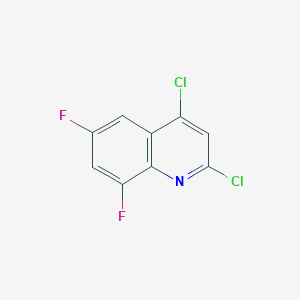 molecular formula C9H3Cl2F2N B2420425 2,4-Dichloro-6,8-difluoroquinoline CAS No. 1504724-89-3