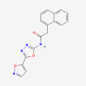 N-(5-(isoxazol-5-yl)-1,3,4-oxadiazol-2-yl)-2-(naphthalen-1-yl)acetamide