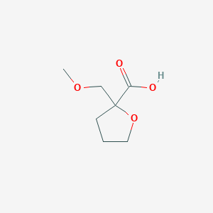 molecular formula C7H12O4 B2420435 2-(Methoxymethyl)oxolane-2-carboxylic acid CAS No. 1832579-71-1