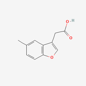 molecular formula C11H10O3 B2420449 2-(5-Methyl-1-benzofuran-3-yl)acetic acid CAS No. 129354-89-8