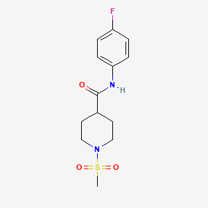 molecular formula C13H17FN2O3S B2420463 N-(4-fluorophenyl)-1-(methylsulfonyl)piperidine-4-carboxamide CAS No. 593263-67-3