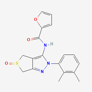 molecular formula C18H17N3O3S B2420521 N-[2-(2,3-dimethylphenyl)-5-oxo-4,6-dihydrothieno[3,4-c]pyrazol-3-yl]furan-2-carboxamide CAS No. 958984-08-2