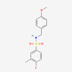 4-fluoro-N-[(4-methoxyphenyl)methyl]-3-methylbenzenesulfonamide