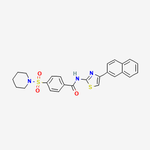 N-(4-(naphthalen-2-yl)thiazol-2-yl)-4-(piperidin-1-ylsulfonyl)benzamide