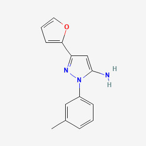 3-(furan-2-yl)-1-(3-methylphenyl)-1H-pyrazol-5-amine