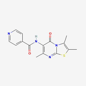 N-(2,3,7-trimethyl-5-oxo-5H-thiazolo[3,2-a]pyrimidin-6-yl)isonicotinamide