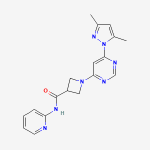 1-(6-(3,5-dimethyl-1H-pyrazol-1-yl)pyrimidin-4-yl)-N-(pyridin-2-yl)azetidine-3-carboxamide
