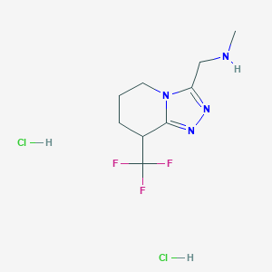 N-Methyl-1-(8-(trifluoromethyl)-5,6,7,8-tetrahydro-[1,2,4]triazolo[4,3-a]pyridin-3-yl)methanamine dihydrochloride