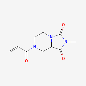 2-Methyl-7-(prop-2-enoyl)-octahydroimidazolidino[1,5-a]piperazine-1,3-dione