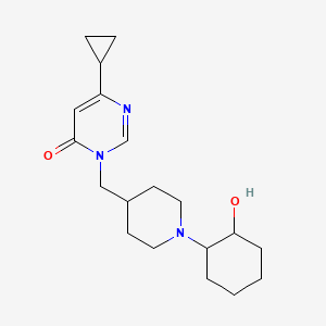 6-Cyclopropyl-3-{[1-(2-hydroxycyclohexyl)piperidin-4-yl]methyl}-3,4-dihydropyrimidin-4-one